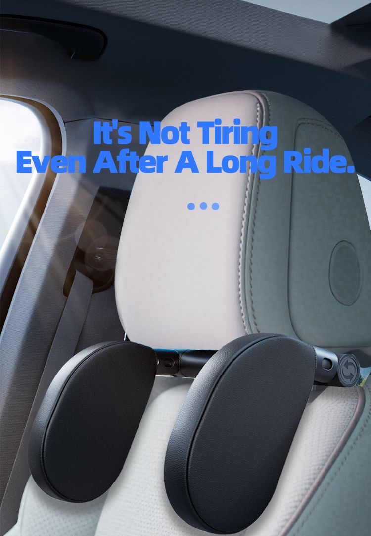 A 45D Slow-Rebound Space Memory Foam With Double Hooks For The Car Seat Side Sleeping Headrest_autovado.com