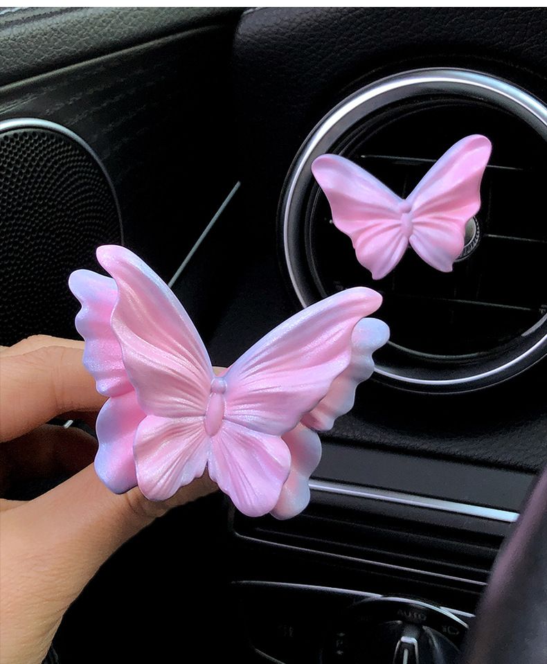 High grade butterfly air outlet decoration car aromatherapy car perfume fragrance flower diffuser stone car interior decoration_autovado.com