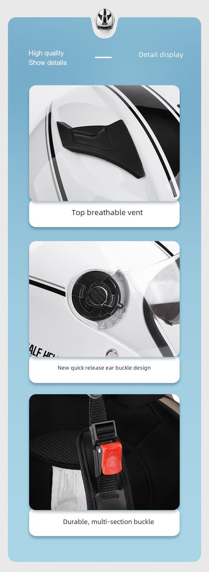 Scooter helmet Motorcycle helmet Men's and women's ventilated double mirror half helmet Motorcycle helmet Cycling helmet_autovado.com