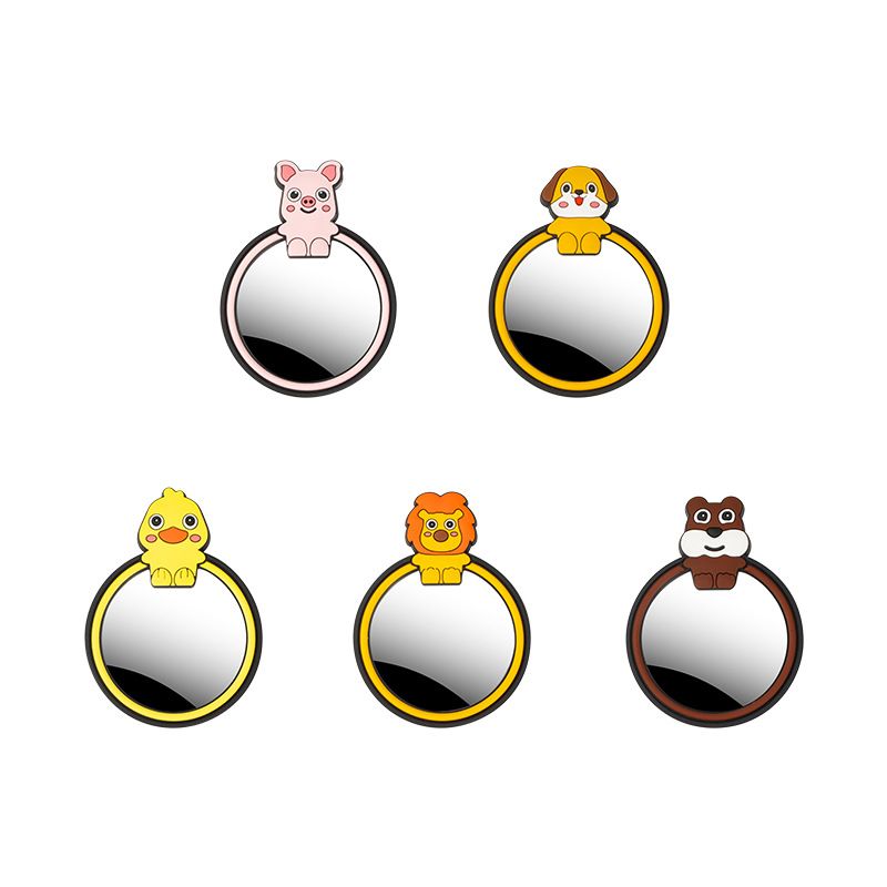 Rearview Round Mirror Reversing Aid Spot Reflection Assist Blind Area 360 Degree Cartoon Ultra-Clear Small Car_autovado.com