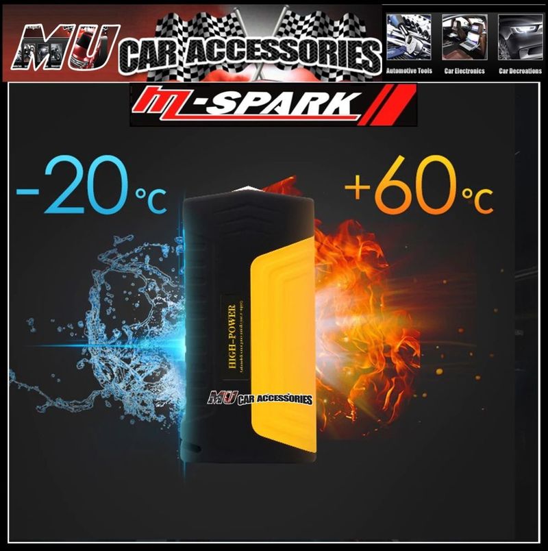 M-Spark High Booster 50800mAh Power Bank Car Jump Starter Battery Emergency Parking Light LED_autovado.com