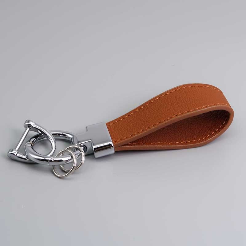 New Leather Car Keychain Exquisite Lamb Pattern Key Ring Pendant Creative Men And Women Leather Pendant_autovado.com