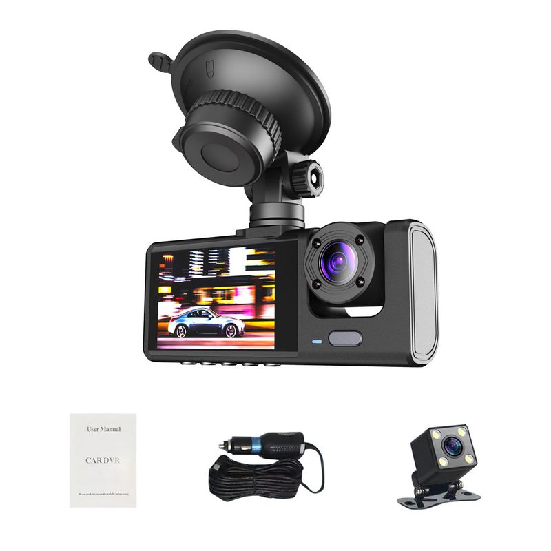 Private Model 3 lens video driving recorder 2 inch screen car recorder HD night vision DASHCAM car DVR_autovado.com