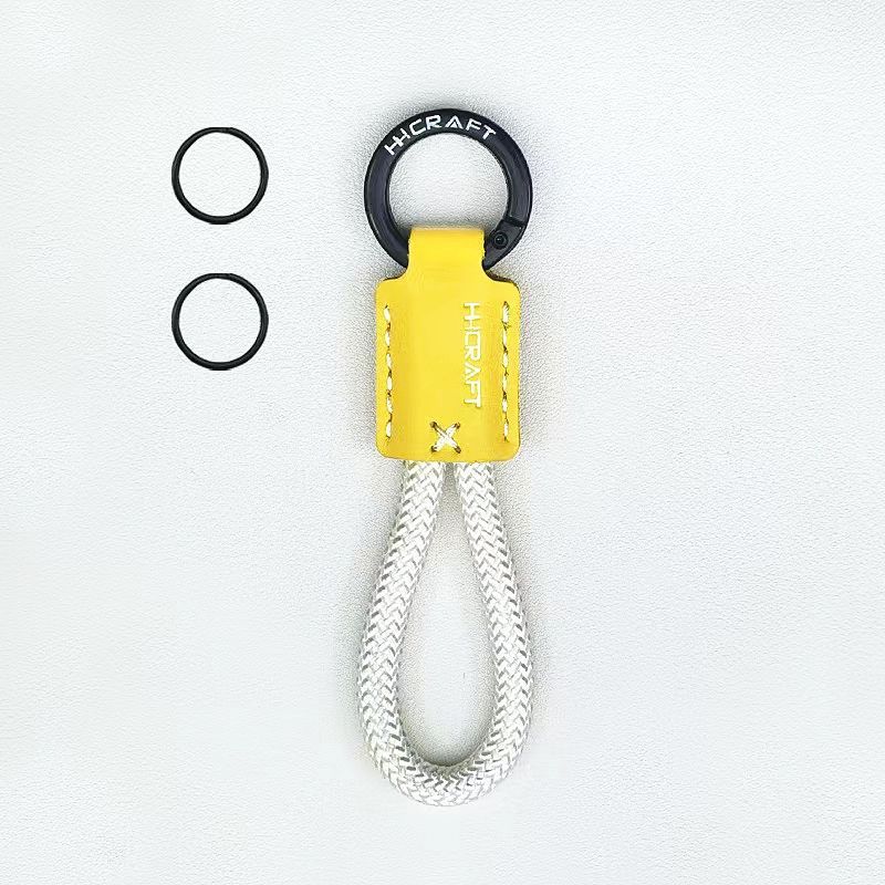 Handmade Genuine Leather Keychain Men's Personalized Lanyard Anti Lost Connection Buckle Key Ring Accessories Chain Car Pendant High End_autovado.com