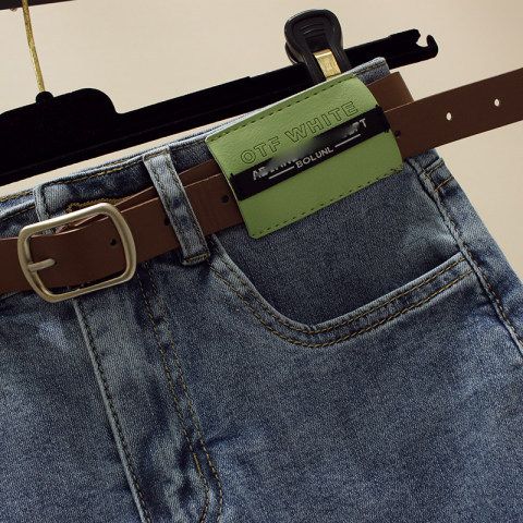 Women's Clothing Summer suit new striped shirt with high waist denim skirt two piece suit_autovado.com