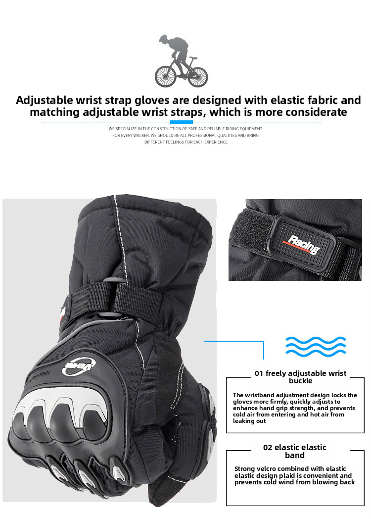 Winter Motorcycle Waterproof Men, Touchscreen Riding Gloves, Electric Vehicle Cold-Proof Thermal Windproof Gloves For_autovado.com