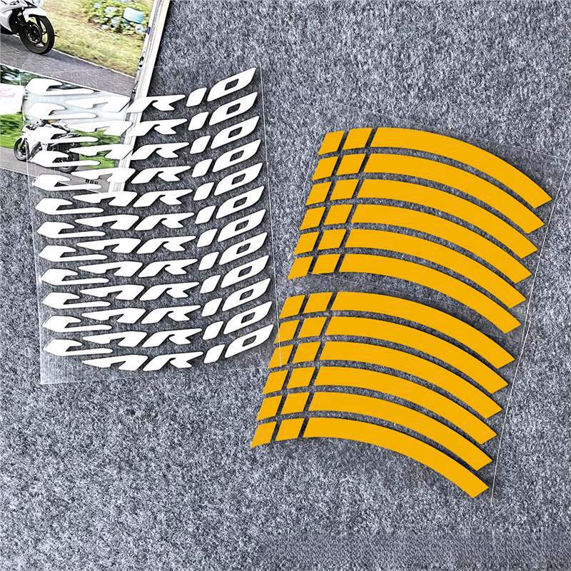 Suitable For Honda VARIO Motorcycle 14inch Wheel Rim Reflective Waterproof Personalized Creative Colorful Tire Warning_autovado.com