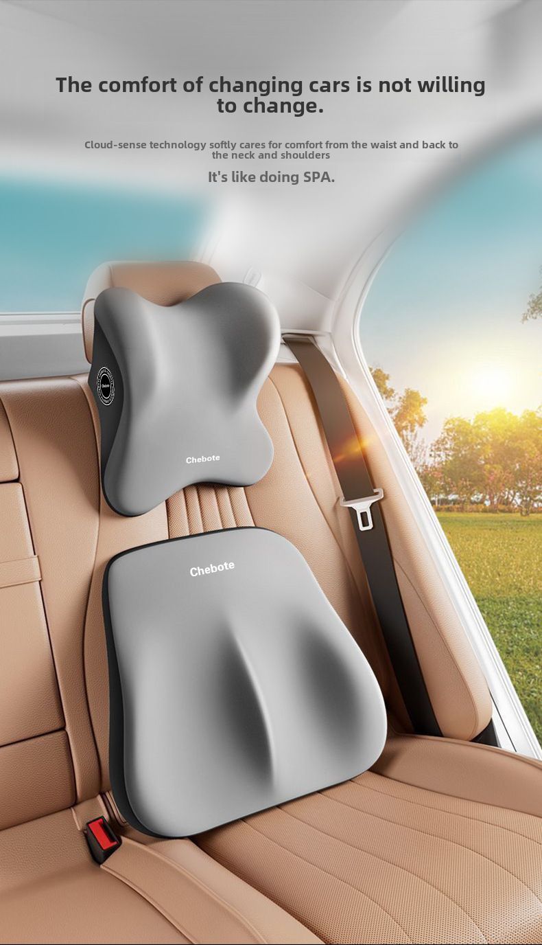 Comfortable lumbar support neck pillow car neck pillow seat cushion neck memory foam Four Seasons universal car pillow waist cushion_autovado.com