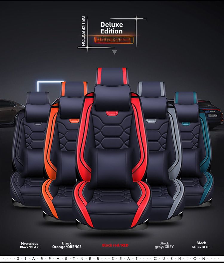 All-inclusive 9D leather car seat cover four seasons fashion sports seat cover New interior supplies_autovado.com