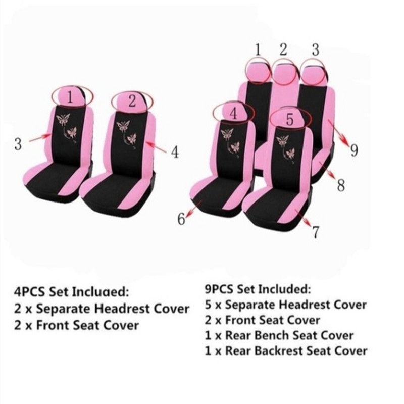 General Motors seat covers purple pink butterfly embroidery_autovado.com