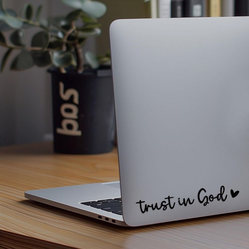 2 pack Trust in god car rearview mirror makeup mirror life decoration stickers_autovado.com