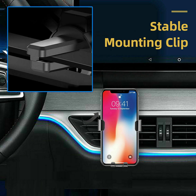 Fuzhongfu Phone Mount Air Vent Clip Triangle Stability Sturdy Gravity Car Phone Holder for Car_autovado.com