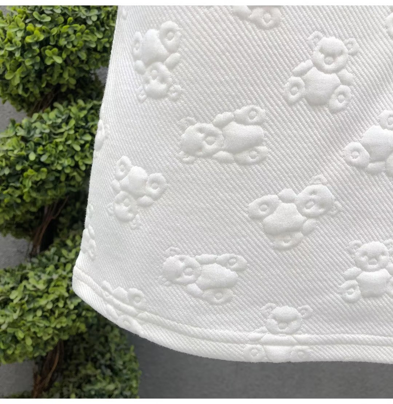 Men's clothing Bear embroidered short-sleeved T-shirt for young men handsome round neck T-shirt summer new men's cartoon_autovado.com