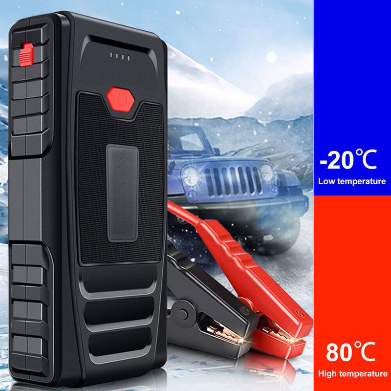 12V Jumper Tire Air Pump Booster Portable USB Car Emergency Starter Power Bank Phone Charger_autovado.com