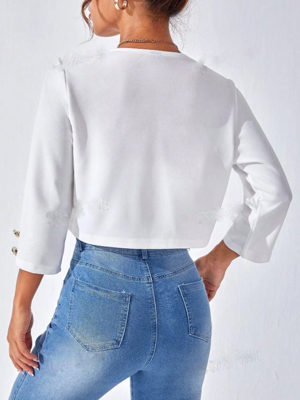 Women's Clothing Fashion Casual Temperament Commuter Niche Top Round Neck Jacket _autovado.com