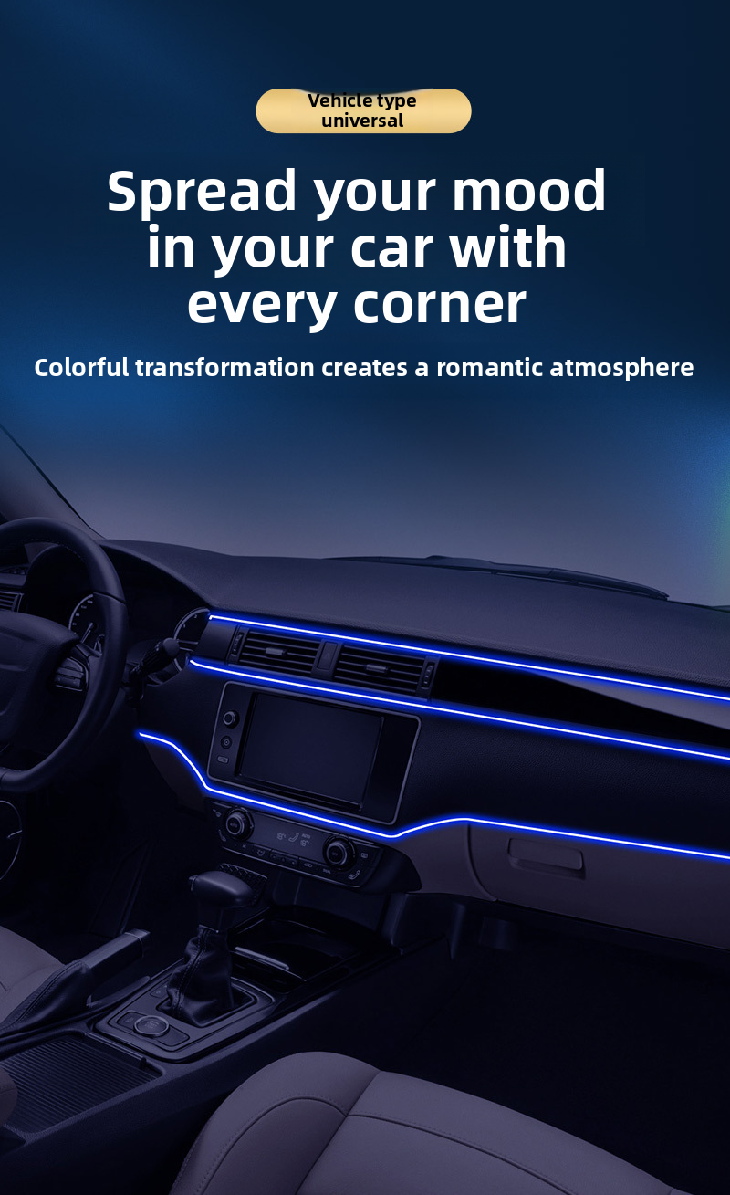 Car Atmosphere Interior Modification USB Sound Cold Colorful Remote Control Wireless Guide Rhythm Light Strip_autovado.com