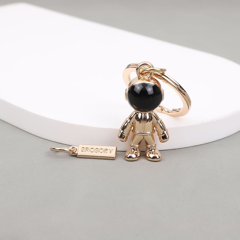 Diamond Pattern Car Keychain Internet Celebrity Astronaut Pendant High End Pendant Men And Women Key Chain Ring_autovado.com