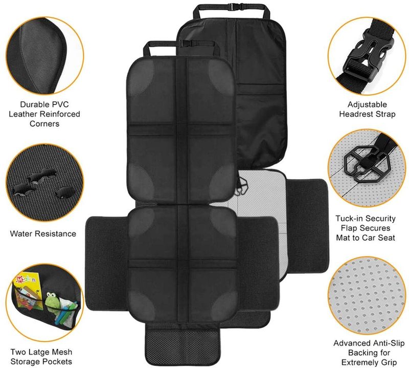 Protector For Child Water And Stain Protection Car Seat Cover With Thick Padded + Storage Bag Pet Anti-Slip_autovado.com