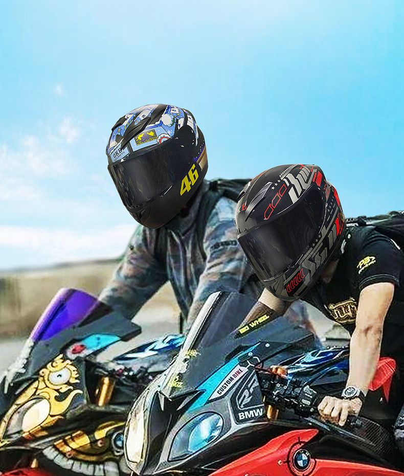 Certified National Standard Motorcycle Helmet Full Helmet Men's and Women's Winter Warm Safety Four Seasons Knight Electric Motorcycle Full Helmet_autovado.com