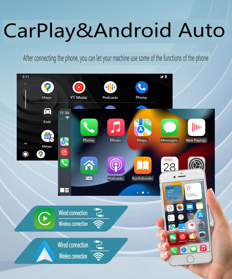 7" Android Car Stereo For BMW E39 (2002-2008) - Wireless CarPlay, HD Touchscreen & Reverse Camera_autovado.com