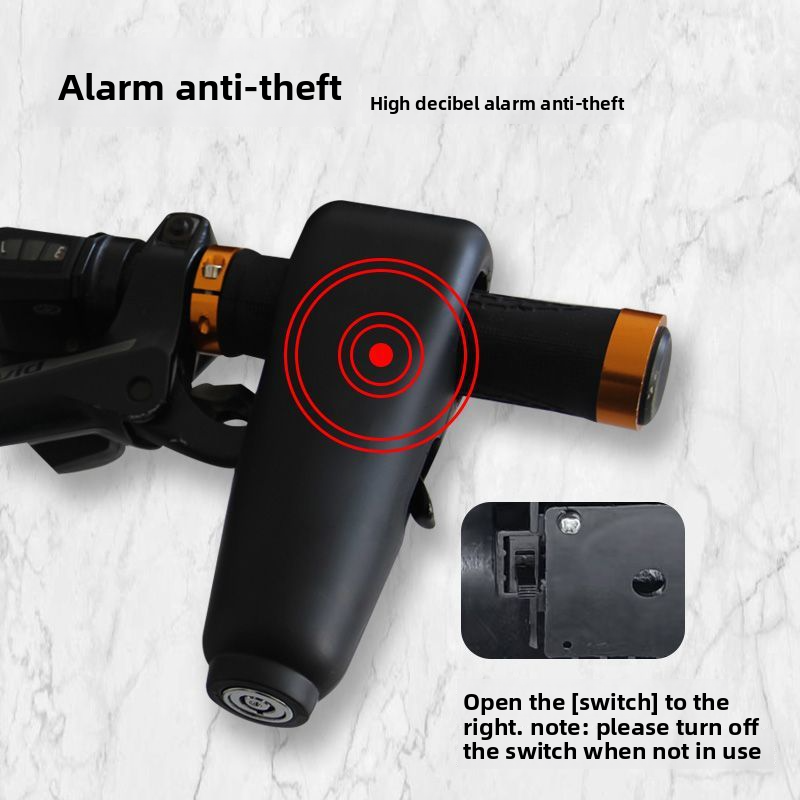 Anti-Theft Front Electric Bike Motorcycle Bicycle Handlebar Alarm Handbrake Brake Lock_autovado.com