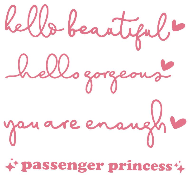 Hello Beautiful car rearview mirror sticker rearview mirror female decoration decal_autovado.com