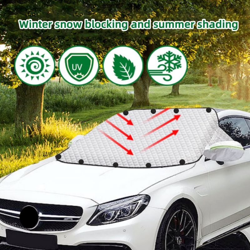 car snow shield upgrade nine magnetic car snow shield thick cotton winter antifreeze car cover_autovado.com