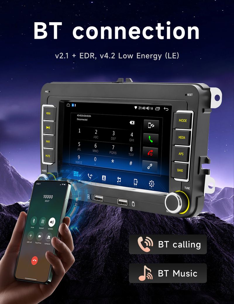 Suitable For Volkswagen Android Car Stereo With Wireless CarPlay - HD Touchscreen Navigation System_autovado.com