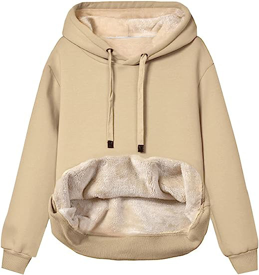 Women's Clothing warm pocket hooded sports sweatshirt jacket_autovado.com