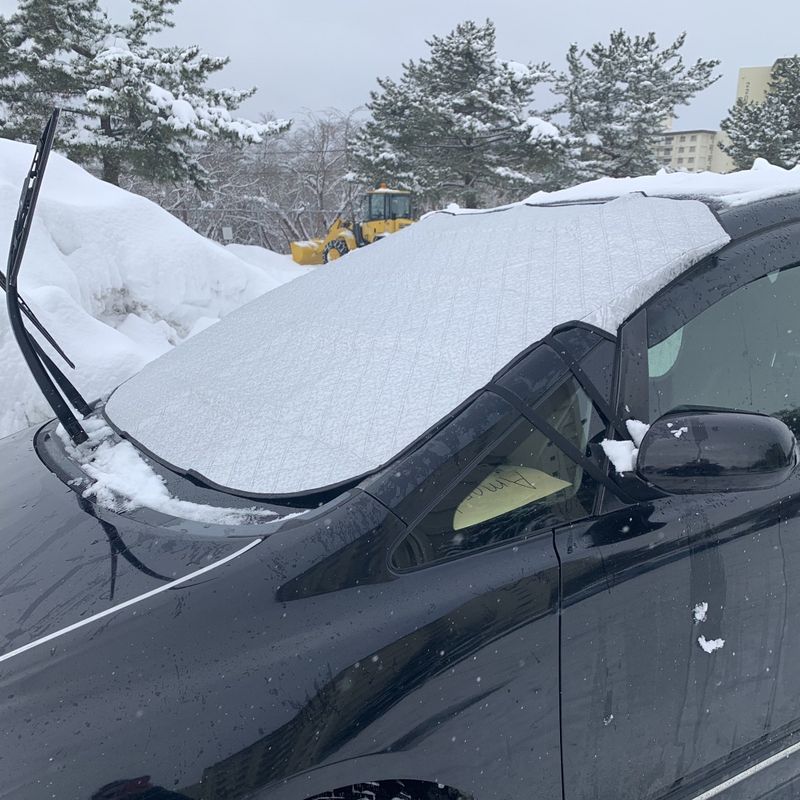 new car snow shield antifreeze outdoor cover cross border front windshield protective cover winter thickened snow shield_autovado.com