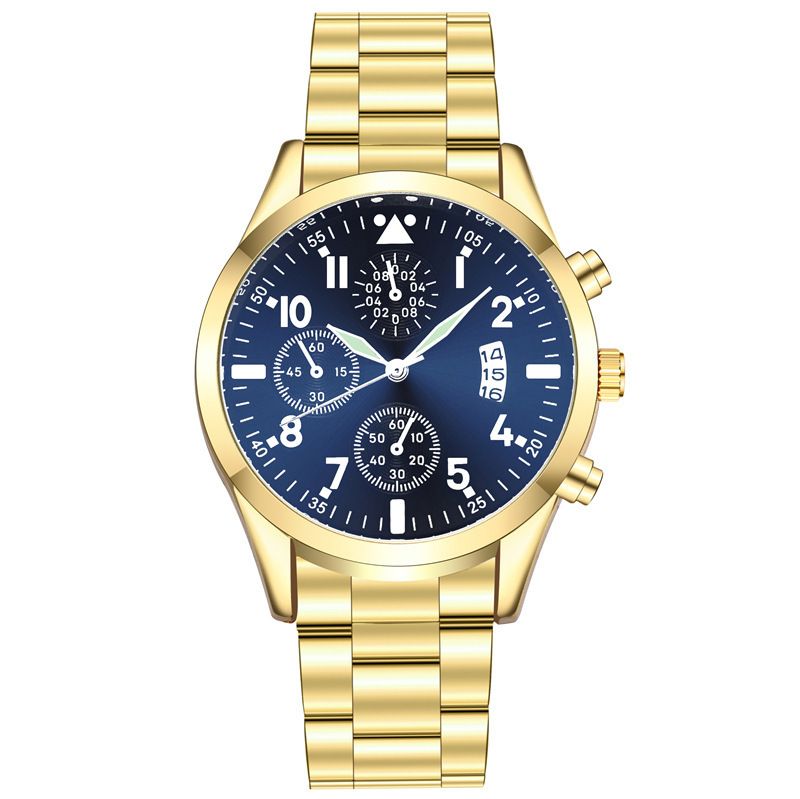 Steel band luminous calendar men's business fashion watches multi-functional sports watches men's_autovado.com