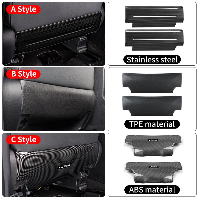 For 2003-2025 Toyota Land Cruiser Prado 120 150 250 Stainless Steel Seat Protection Kick Plate Anti-Stains Interior_autovado.com