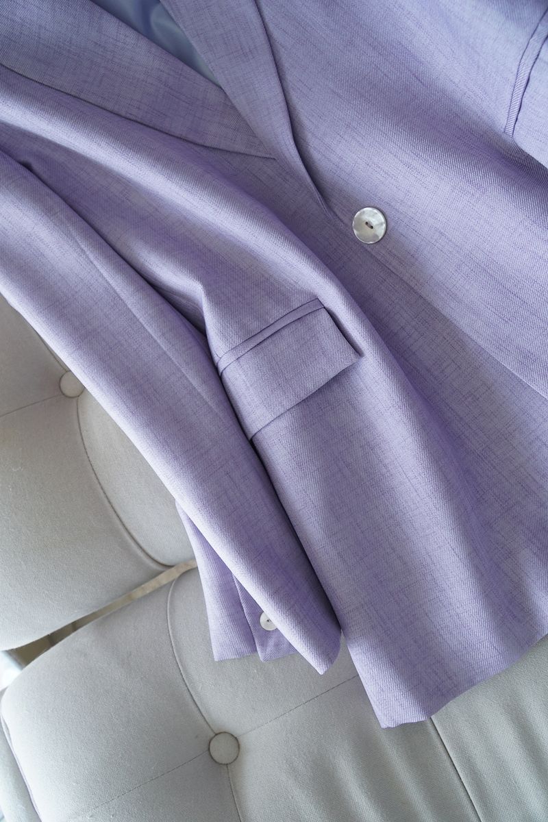 Women's Clothing warm spring healing color shimmer texture pieces heavy industry slim silhouette suit_autovado.com