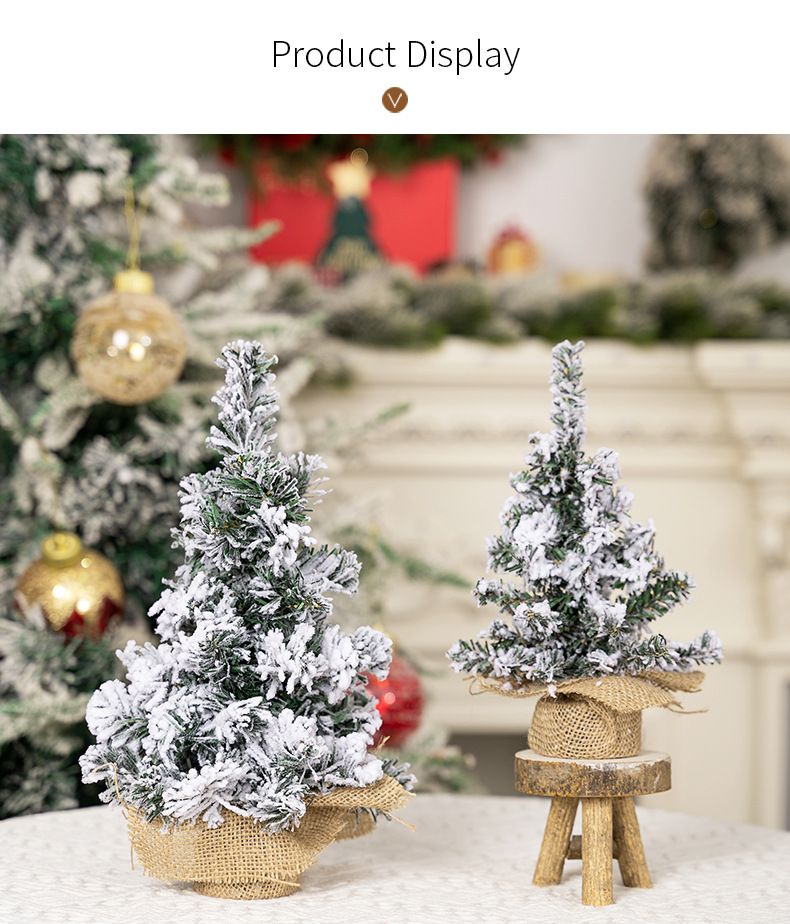Christmas decorations Creative Christmas Tree Mini tree Tabletop decoration Christmas snow spray tree_autovado.com