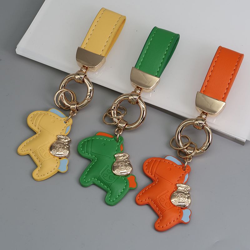 Immediately Get Rich Bracelet Keychain Leather Cartoon Pony Pendant Couple Bag Net Celebrity Car Keychain_autovado.com