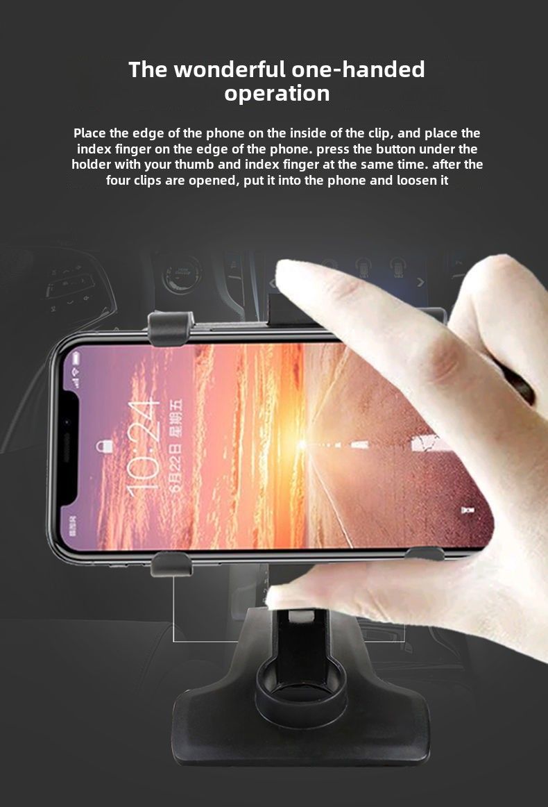 Cross-border car mobile phone bracket car multi-function rotating car dashboard rearview mirror navigation bracket wholesale_autovado.com