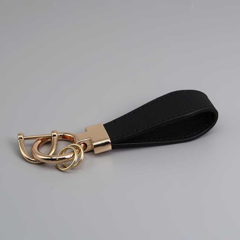 New Leather Car Keychain Exquisite Lamb Pattern Key Ring Pendant Creative Men And Women Leather Pendant_autovado.com