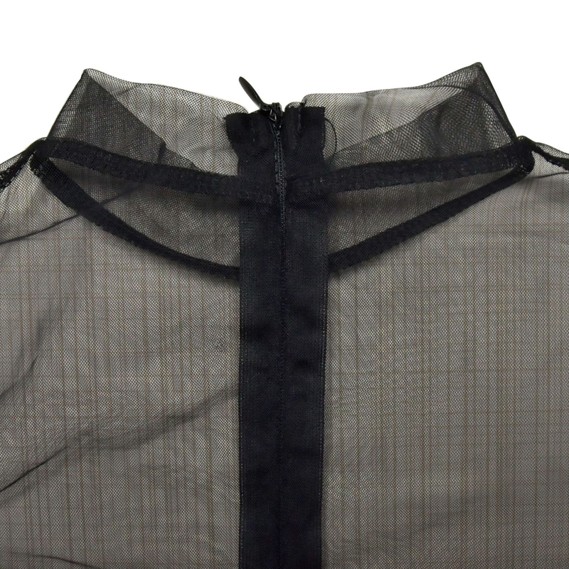 Women's solid color mesh rhinestone long-sleeved long skirt dress_autovado.com