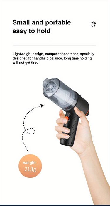 Vacuum Cleaner Car Cleaning High Power Mini Rechargeable Multi Function Blowing And Suction Car Handheld Small Car_autovado.com