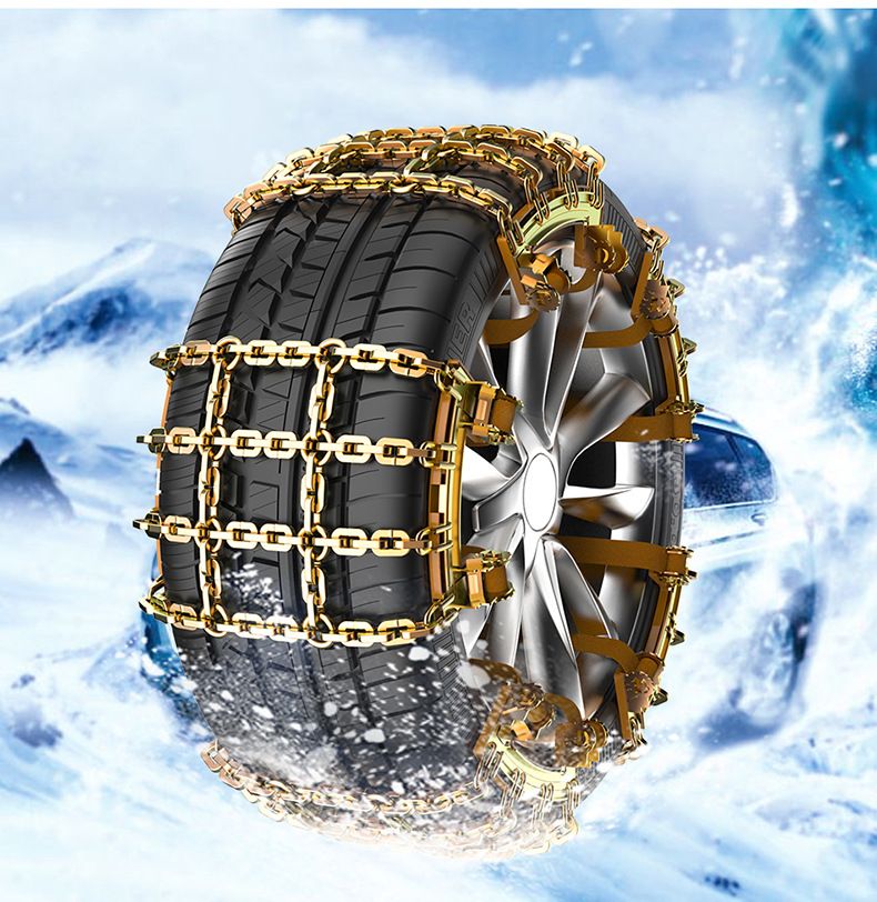 Car Tire Universal For Sedan SUV Emergency Snow Mud Manganese Steel Anti-Slip Chains Nine-Gong Style_autovado.com