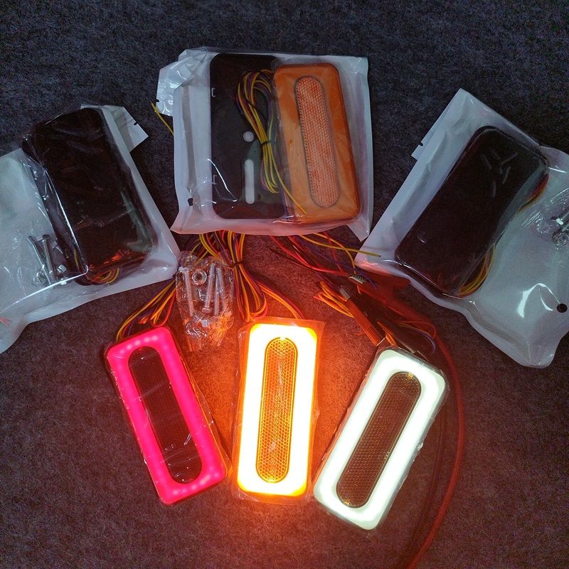 Universal Tail Brake Turn Signal Flowing For Cars, Motorcycles, Electric Vehicles 12V 24V 36V, Truck Warning Side Light_autovado.com