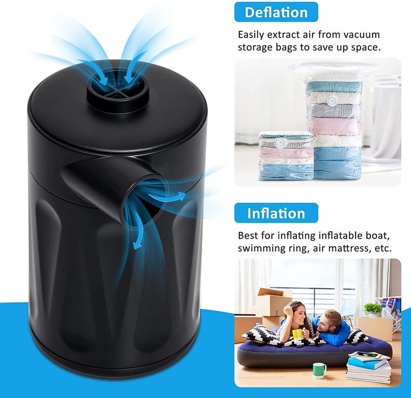 Inflatable Pump Portable Battery Pump Outdoor Wireless Swimming Pool Inflatable Boat Inflatable Bed Vacuum Compression Bag Air Pump_autovado.com