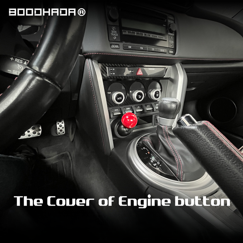 【】Liquid Cat X BOODHADA Full Metal Ball Lever Car One-Key Start Button Rocker Cover_autovado.com