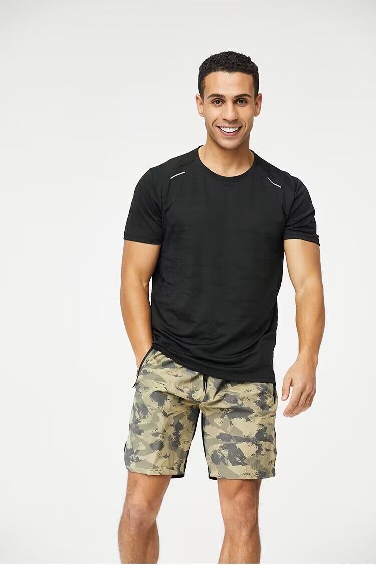 Men's Clothing Sports Quick-Drying Clothes T-Shirt Training Running Fitness Clothes Ice Silk Short Sleeves Loose Breathable Round Neck_autovado.com