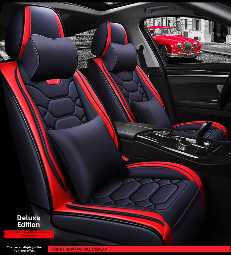 All-inclusive 9D leather car seat cover four seasons fashion sports seat cover New interior supplies_autovado.com