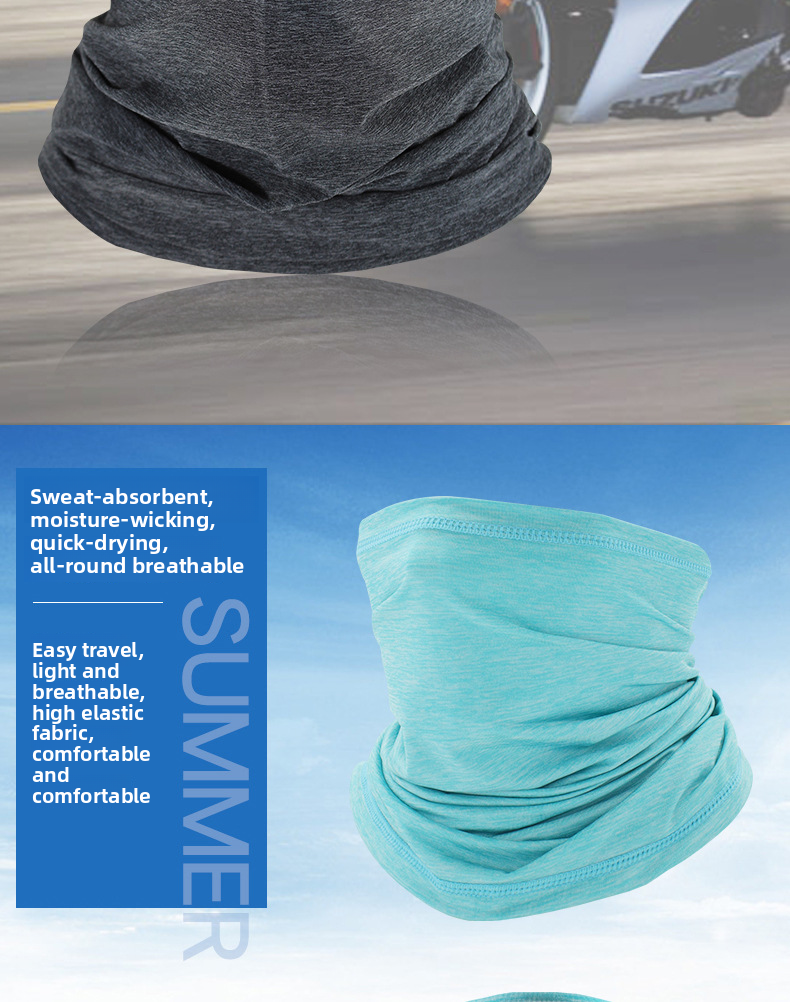 Ice Silk Sun Protection Neck Gaiter Summer Outdoor Headscarf Triangle Scarf Breathable Ear Hanging Face Head Cover_autovado.com