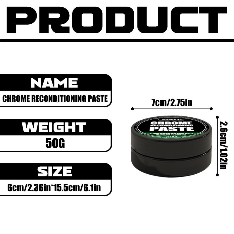 Ryekew Car Door And Window Metal Polishing Bright Strip Paste Chrome Parts Repair Refurbishment Agent_autovado.com