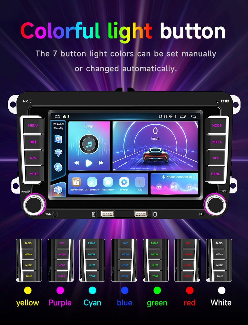 Suitable For Volkswagen Android Car Stereo With Wireless CarPlay - HD Touchscreen Navigation System_autovado.com
