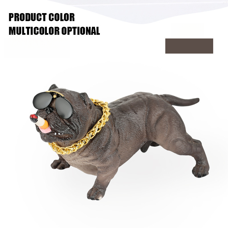 Bull Terrier Personality Creative Interior Sedan Dashboard Decoration High-end Car Accessories_autovado.com