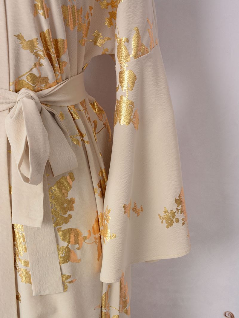 Women's Clothing Middle Eastern Muslim women's fashion new style gold stamped evening dress Arabic dress Kaftan robe_autovado.com